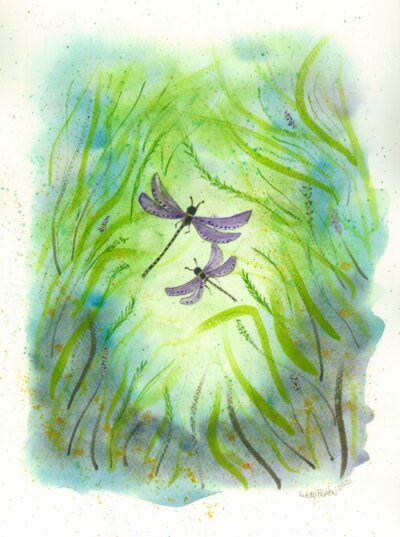 DRAGONFLIES AT PLAY - (SOLD) DRAGONFLIES AT PLAY